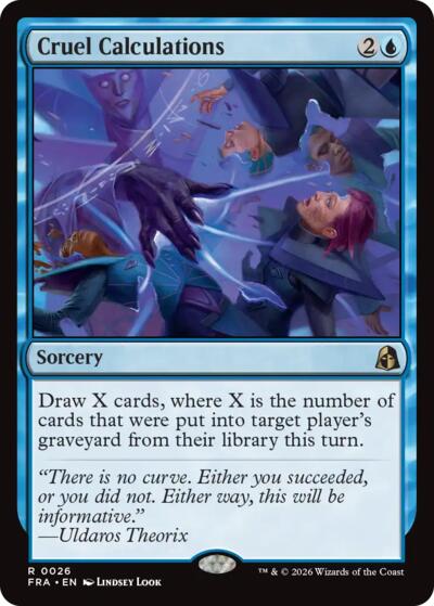2026 Magic: The Gathering: Reality Fracture (FRA) - Cruel Calculations (#26, Rare) (, Near Mint)