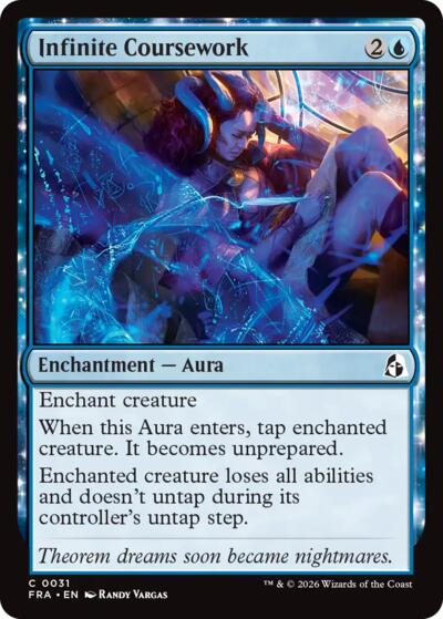 2026 Magic: The Gathering: Reality Fracture (FRA) - Infinite Coursework (#31, Common) (, Near Mint)