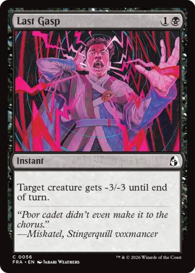 2026 Magic: The Gathering: Reality Fracture (FRA) - Last Gasp (#56, Common)