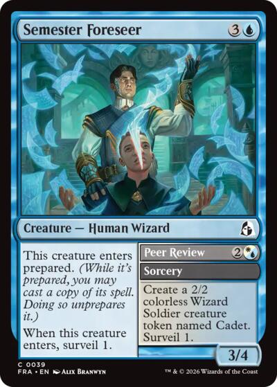 2026 Magic: The Gathering: Reality Fracture (FRA) - Semester Foreseer (#39, Common) (, Near Mint)