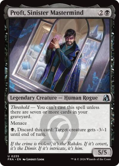 2026 Magic: The Gathering: Reality Fracture (FRA) - Proft Sinister Mastermind (#235, Uncommon) (, Near Mint)