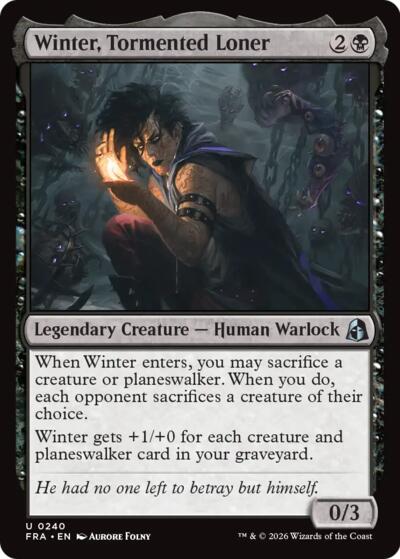 2026 Magic: The Gathering: Reality Fracture (FRA) - Winter Tormented Loner (#240, Uncommon) (, Near Mint)