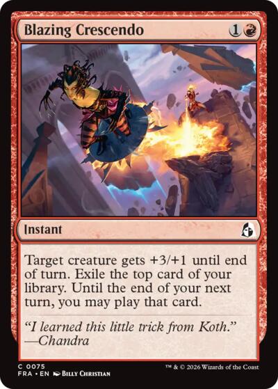 2026 Magic: The Gathering: Reality Fracture (FRA) - Blazing Crescendo (#75, Common)