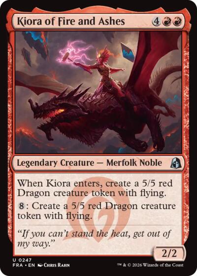 2026 Magic: The Gathering: Reality Fracture (FRA) - Kiora of Fire and Ashes (#247, Uncommon) (, Near Mint)
