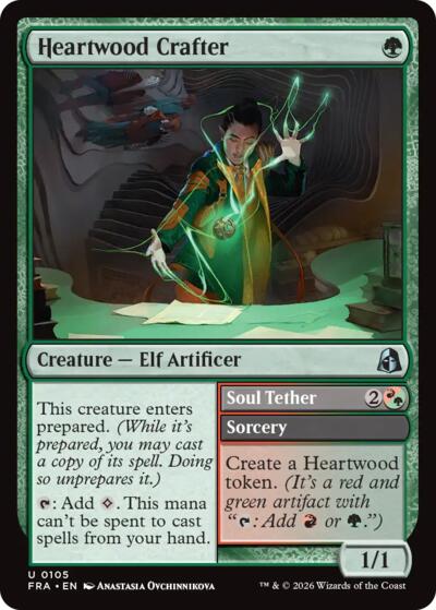 2026 Magic: The Gathering: Reality Fracture (FRA) - Heartwood Crafter (#105, Uncommon) (, Near Mint)