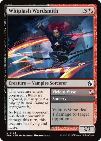 2026 Magic: The Gathering: Reality Fracture (FRA) - Whiplash Wordsmith (#164, Common) (, Near Mint)