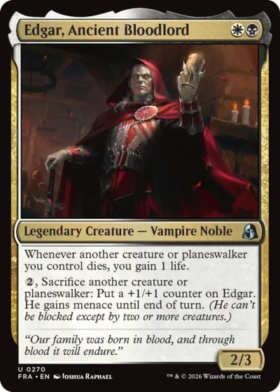 2026 Magic: The Gathering: Reality Fracture (FRA) - Edgar Ancient Bloodlord (#270, Uncommon) (, Near Mint)