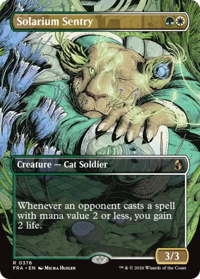 2026 Magic: The Gathering: Reality Fracture (FRA) - Solarium Sentry Borderless (#376, Rare) (, Near Mint)