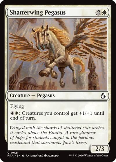 2026 Magic: The Gathering: Reality Fracture (FRA) - Shatterwing Pegasus (#21, Common) (, Near Mint)