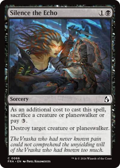 2026 Magic: The Gathering: Reality Fracture (FRA) - Silence the Echo (#66, Common) (, Near Mint)