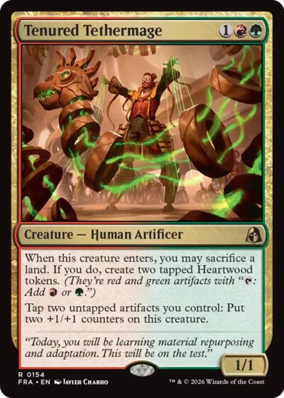 2026 Magic: The Gathering: Reality Fracture (FRA) - Tenured Tethermage (#154, Rare) (Foil, Near Mint)