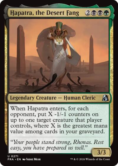 2026 Magic: The Gathering: Reality Fracture (FRA) - Hapatra the Desert Fang (#271, Uncommon) (, Near Mint)
