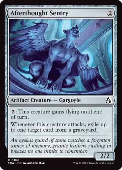 2026 Magic: The Gathering: Reality Fracture (FRA) - Afterthought Sentry (#166, Common) (, Near Mint)
