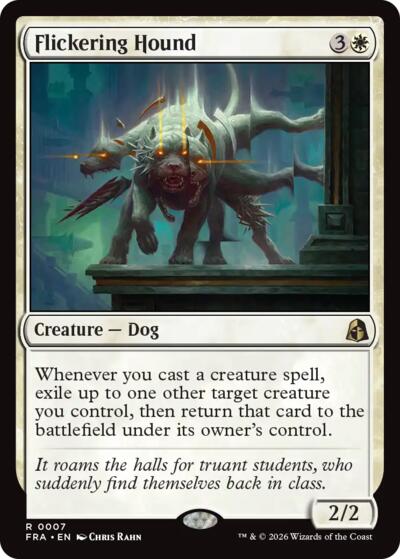 2026 Magic: The Gathering: Reality Fracture (FRA) - Flickering Hound (#7, Rare) (, Near Mint)