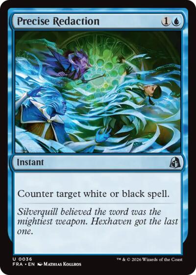 2026 Magic: The Gathering: Reality Fracture (FRA) - Precise Redaction (#36, Uncommon) (Foil, Near Mint)