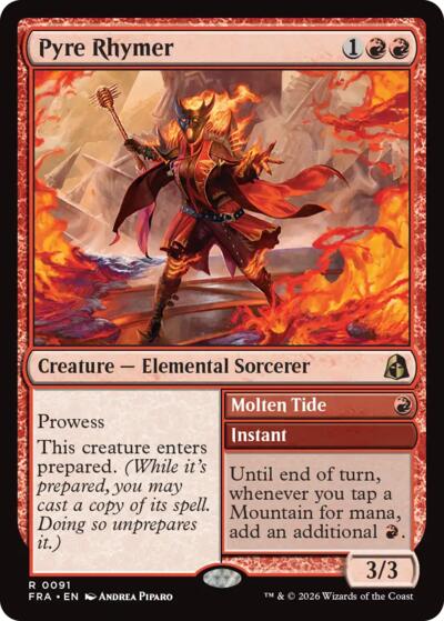 2026 Magic: The Gathering: Reality Fracture (FRA) - Pyre Rhymer (#91, Rare) (, Near Mint)