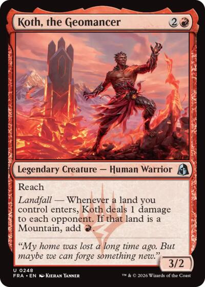 2026 Magic: The Gathering: Reality Fracture (FRA) - Koth the Geomancer (#248, Uncommon) (, Near Mint)