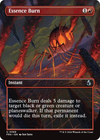 2026 Magic: The Gathering: Reality Fracture (FRA) - Essence Burn Borderless (#369, Uncommon) (, Near Mint)