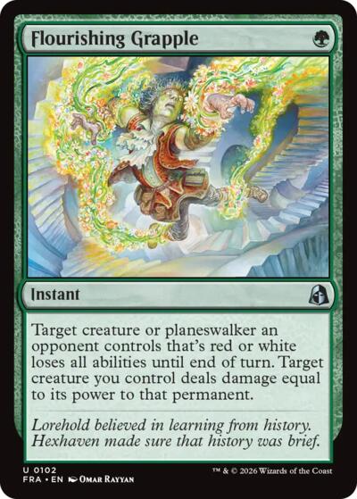 2026 Magic: The Gathering: Reality Fracture (FRA) - Flourishing Grapple (#102, Uncommon) (, Near Mint)