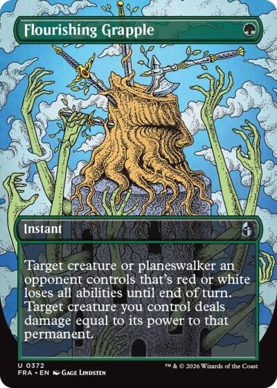 2026 Magic: The Gathering: Reality Fracture (FRA) - Flourishing Grapple (Borderless) (#372, Uncommon) (, Near Mint)