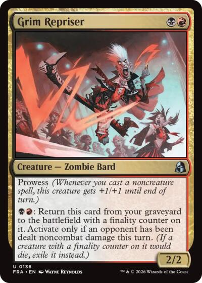 2026 Magic: The Gathering: Reality Fracture (FRA) - Grim Repriser (#136, Uncommon) (, Near Mint)
