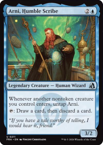 2026 Magic: The Gathering: Reality Fracture (FRA) - Arni Humble Scribe (#211, Uncommon)