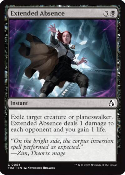 2026 Magic: The Gathering: Reality Fracture (FRA) - Extended Absence (#54, Common) (, Near Mint)