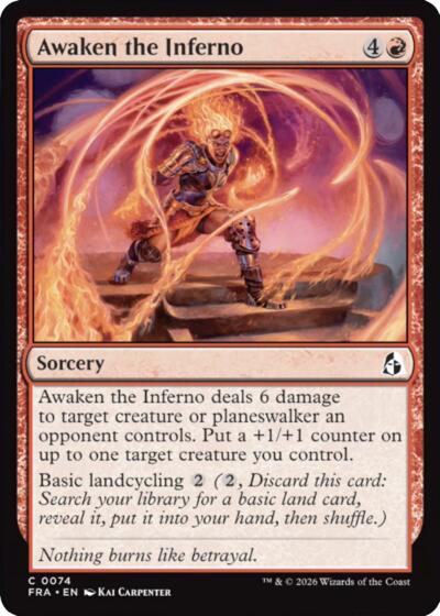 2026 Magic: The Gathering: Reality Fracture (FRA) - Awaken the Inferno (#74, Common) (, Near Mint)