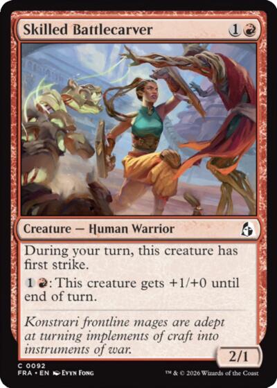 2026 Magic: The Gathering: Reality Fracture (FRA) - Skilled Battlecarver (#92, Common)