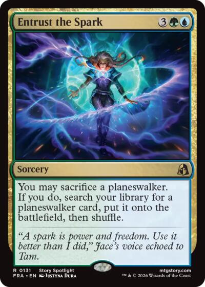 2026 Magic: The Gathering: Reality Fracture (FRA) - Entrust the Spark (#131, Rare) (, Near Mint)
