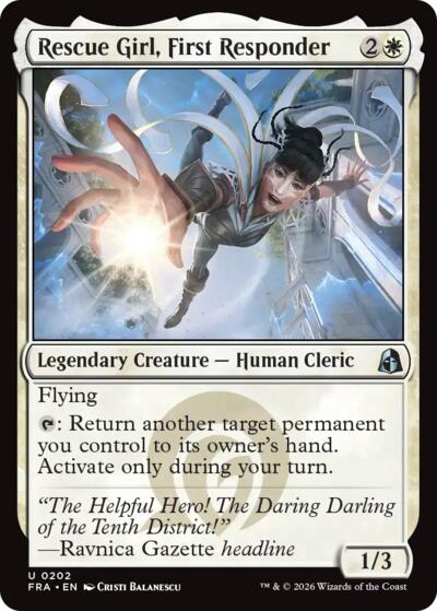 2026 Magic: The Gathering: Reality Fracture (FRA) - Rescue Girl First Responder (#202, Uncommon) (, Near Mint)