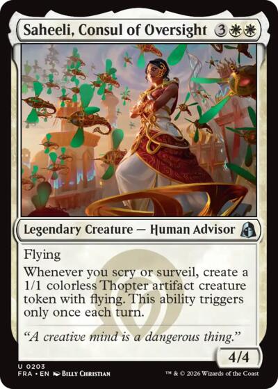 2026 Magic: The Gathering: Reality Fracture (FRA) - Saheeli Consul of Oversight (#203, Uncommon)
