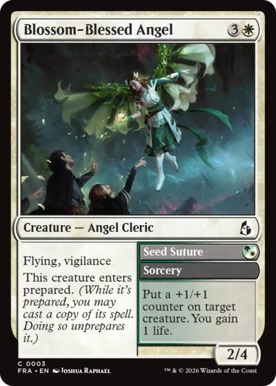 2026 Magic: The Gathering: Reality Fracture (FRA) - Blossom Blessed Angel (#3, Common) (, Near Mint)