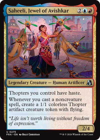 2026 Magic: The Gathering: Reality Fracture (FRA) - Saheeli Jewel of Avishkar (#275, Uncommon) (, Near Mint)