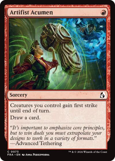 2026 Magic: The Gathering: Reality Fracture (FRA) - Artifist Acumen (#73, Common) (, Near Mint)