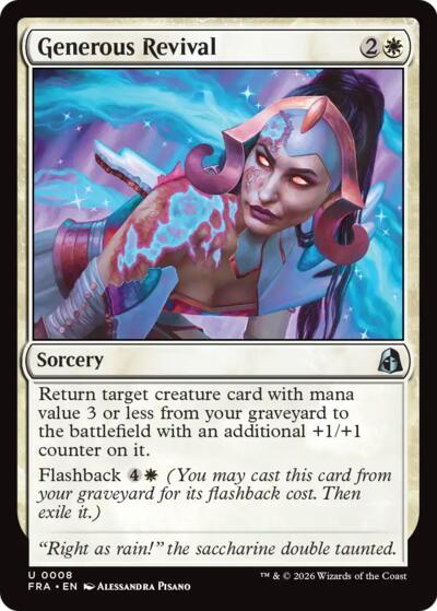 2026 Magic: The Gathering: Reality Fracture (FRA) - Generous Revival (#8, Uncommon) (, Near Mint)