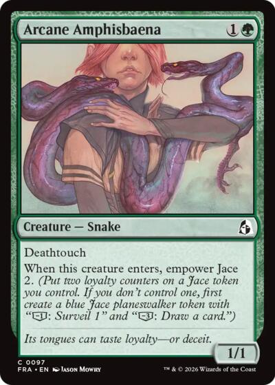 2026 Magic: The Gathering: Reality Fracture (FRA) - Arcane Amphisbaena (#97, Common)