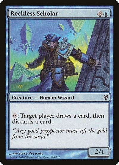 2014 Magic: The Gathering: Conspiracy (CNS) - Reckless Scholar (#104, Common) (, Moderately Played)