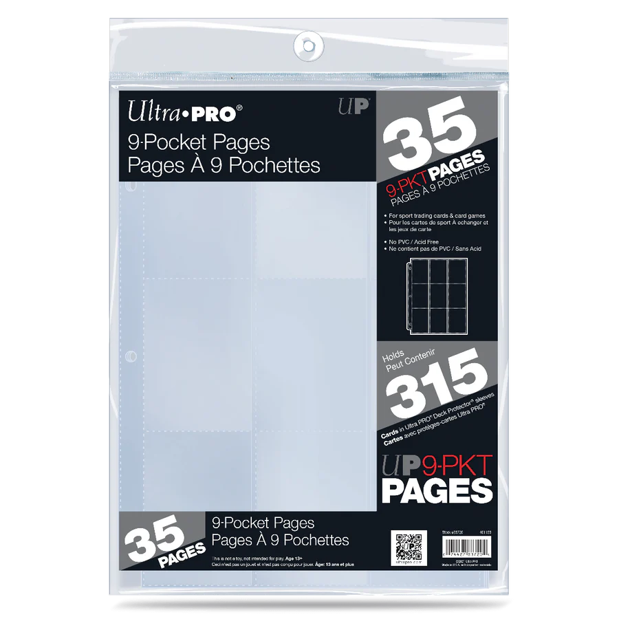 9-Pocket Page for Standard Size Cards (35ct)