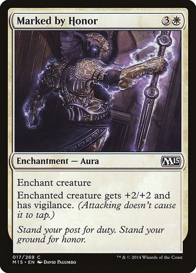 2014 Magic: The Gathering: Magic 2015 (M15) (M15) - Marked by Honor (#17, Common) (, Moderately Played)