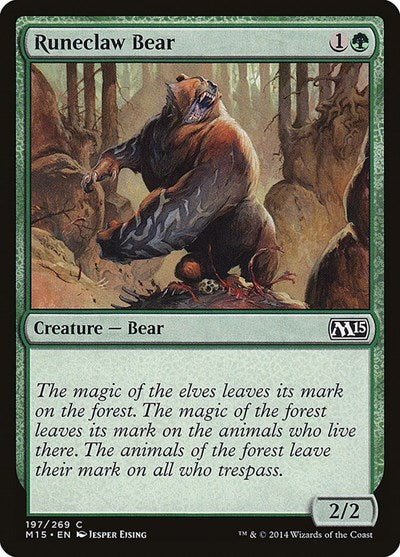 2014 Magic: The Gathering: Magic 2015 (M15) (M15) - Runeclaw Bear (#197, Common) (, Moderately Played)