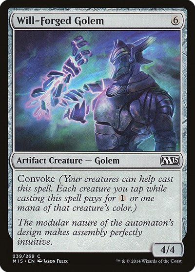 2014 Magic: The Gathering: Magic 2015 (M15) (M15) - Will Forged Golem (#239, Common) (, Moderately Played)