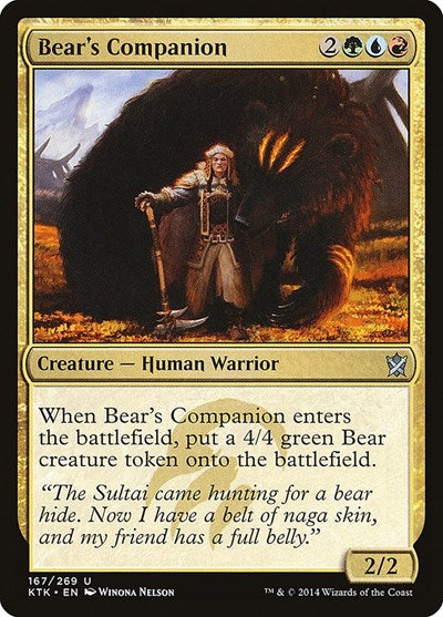 2014 Magic: The Gathering: Khans of Tarkir (KTK) - Bears Companion (#167, Uncommon) (, Moderately Played)