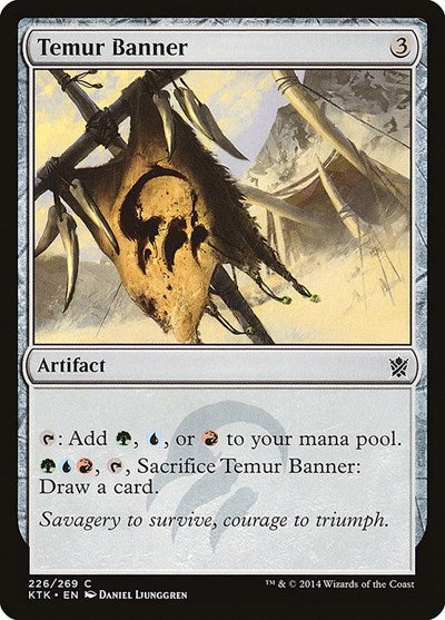 2014 Magic: The Gathering: Khans of Tarkir (KTK) - Temur Banner (#226, Common) (, Moderately Played)