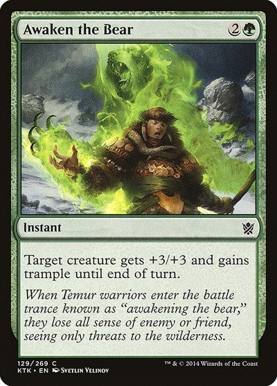 2014 Magic: The Gathering: Khans of Tarkir (KTK) - Awaken the Bear (#129, Common) (, Lightly Played)