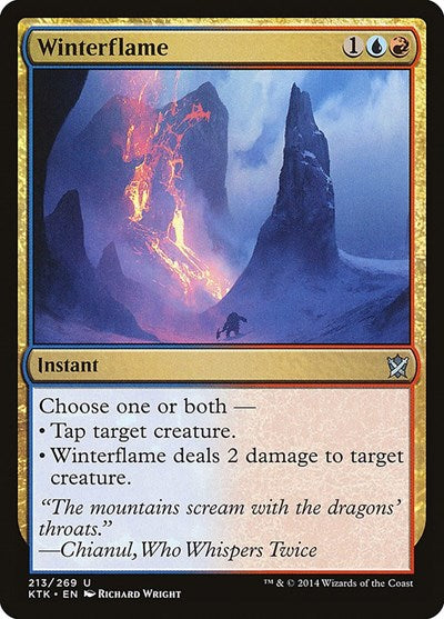 2014 Magic: The Gathering: Khans of Tarkir (KTK) - Winterflame (#213, Uncommon) (, Moderately Played)