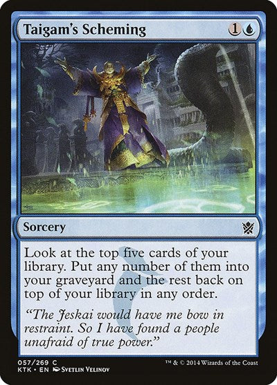 2014 Magic: The Gathering: Khans of Tarkir (KTK) - Taigams Scheming (#57, Common) (, Moderately Played)