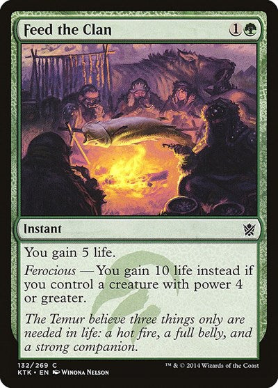 2014 Magic: The Gathering: Khans of Tarkir (KTK) - Feed the Clan (#132, Common) (, Lightly Played)