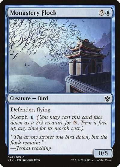 2014 Magic: The Gathering: Khans of Tarkir (KTK) - Monastery Flock (#47, Common) (, Moderately Played)