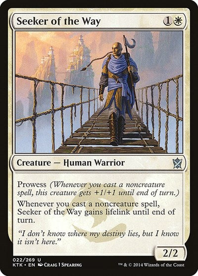 2014 Magic: The Gathering: Khans of Tarkir (KTK) - Seeker of the Way (#22, Uncommon) (Foil, Lightly Played)